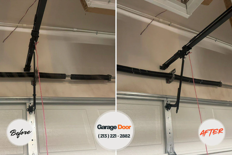 Before and after: garage door repair San Carlos, CA